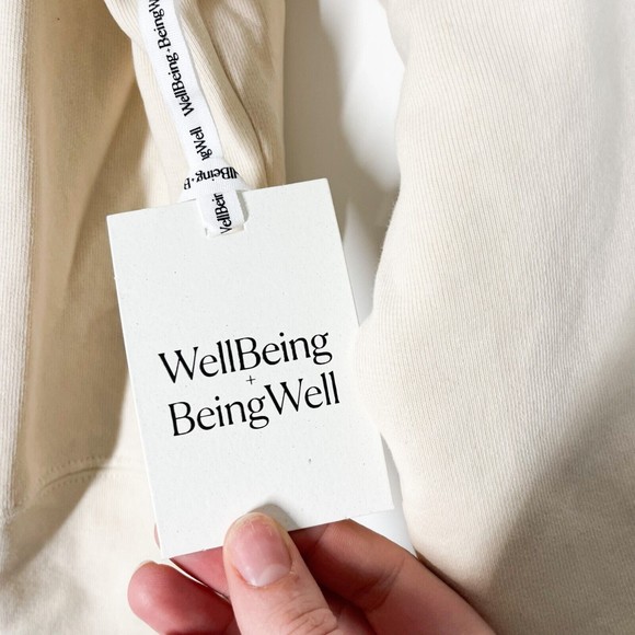 REVOLVE Wellbeing + Beingwell Goldie Sweatshirt Bone White Long Sleeve Pullover - Picture 5 of 11